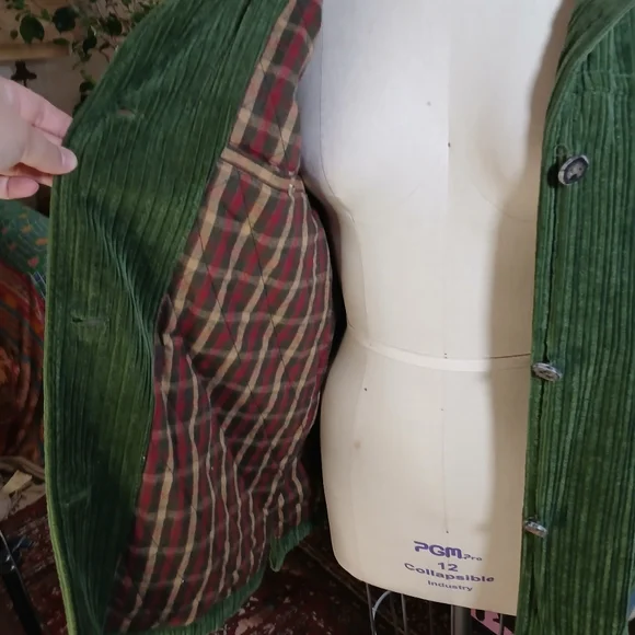 Vintage Foxrun Green Corduroy Jacket Size M - Picture 7 of 10